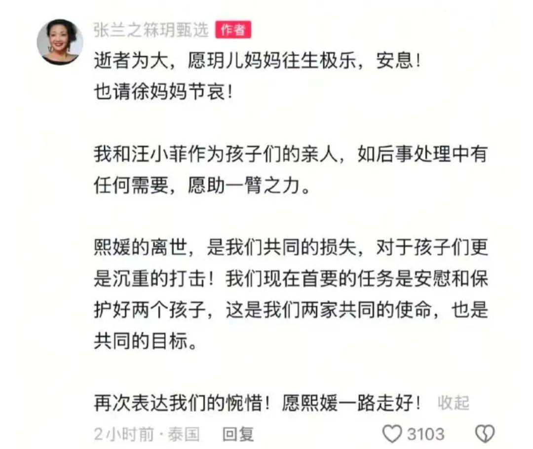 汪小菲抵台，张兰发文悼念大S！孩子谁来抚养、遗产怎么分配？律师解答了