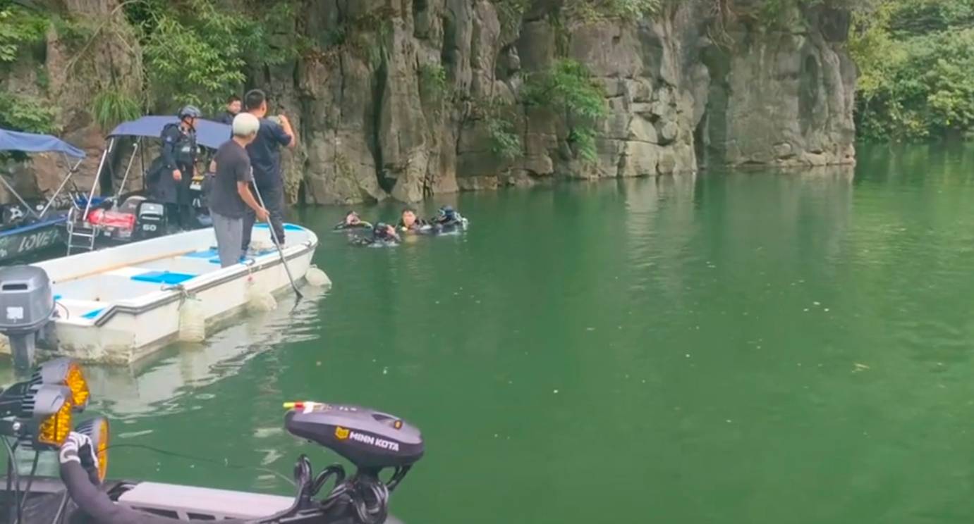湘西男子水下失联5日后成功获救！知情人：水下有洞穴，在横向往山体百米处的气室找到