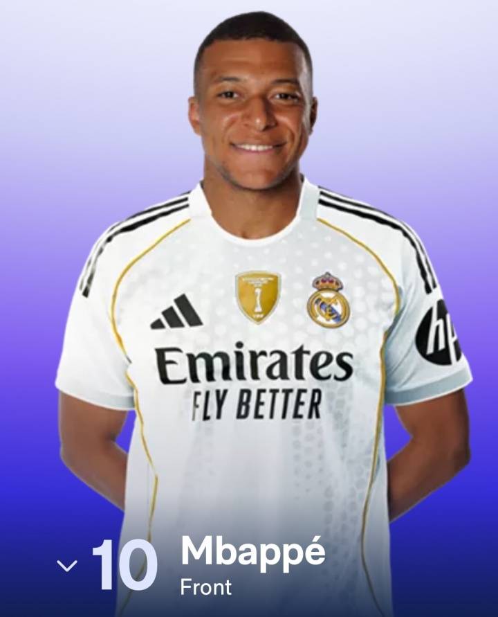 接过传奇号码!官方:姆巴佩改穿皇马10号球衣