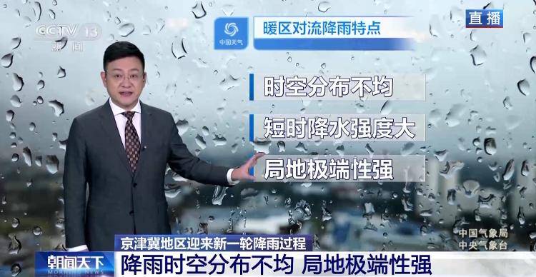 京津冀地区迎新一轮降雨过程，今日降雨核心区域向东向南转移